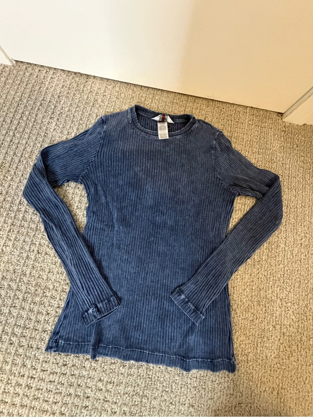 Hard Tail Forever Navy Ribbed A-Line matching set Top and Skirt size S